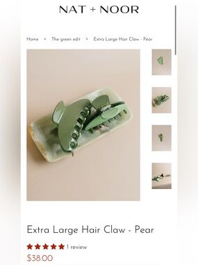 Nat + Noor Extra Large Hair Claw in Pear 🍐